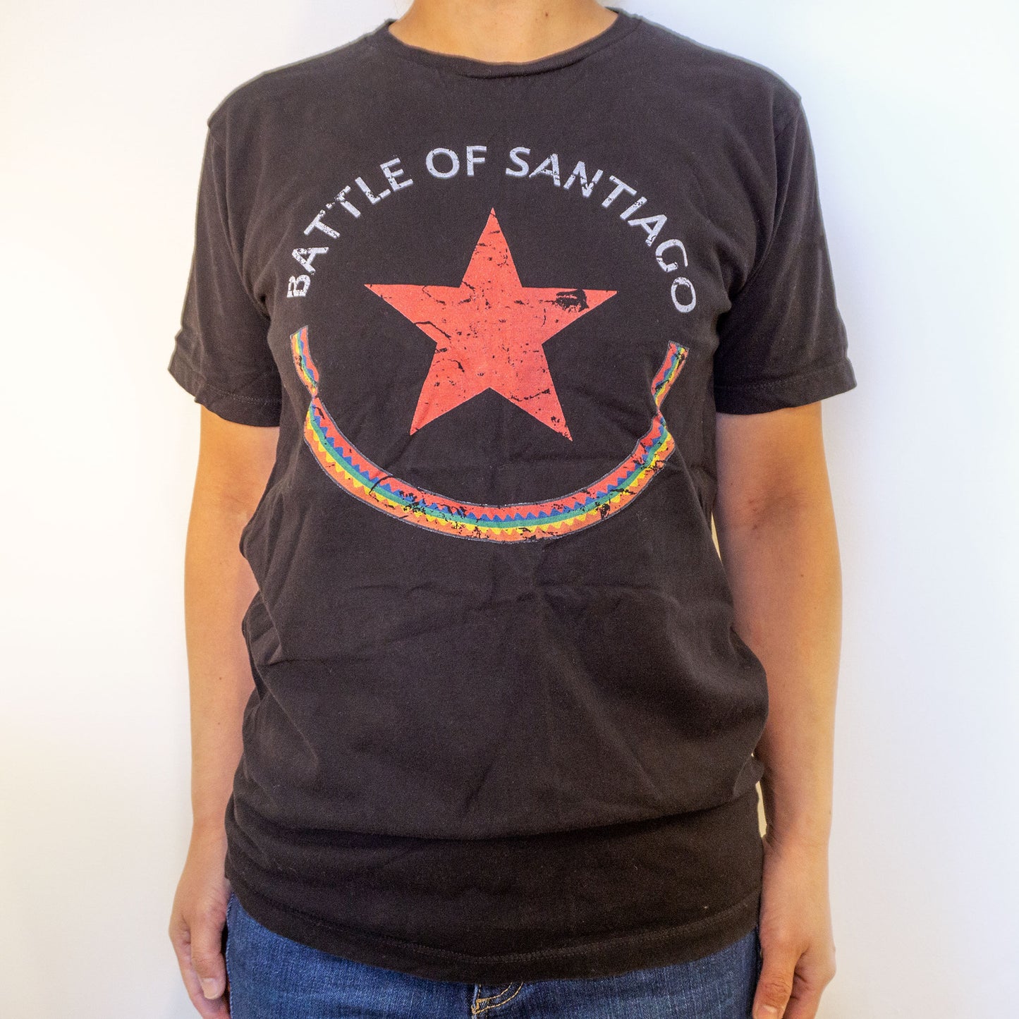 Battle of Santiago - Black T-Shirt with Colour band